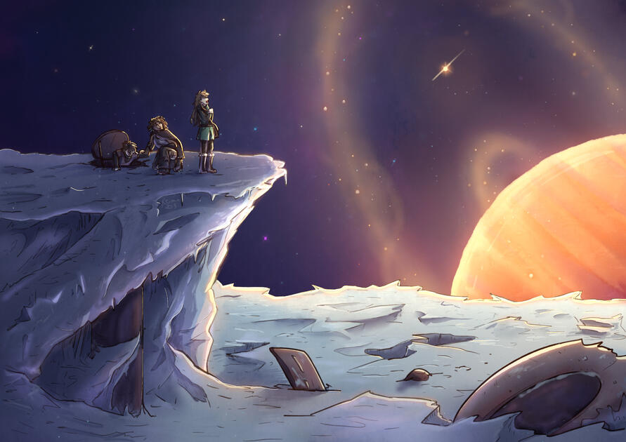 Fully rendered clean backgorund (with tiny characters)